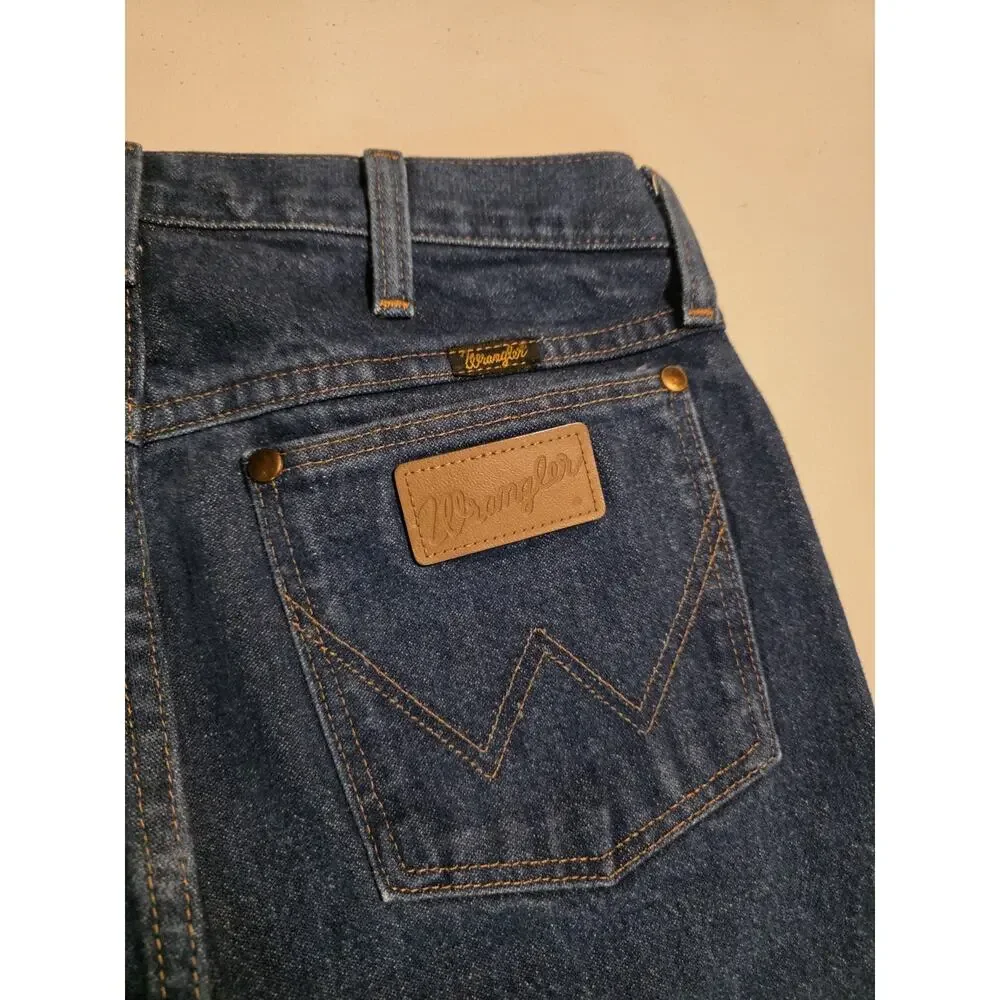 Wrangler Jeans Mens 32x30 Blue Western Straight Cowboy Work Denim Classic
